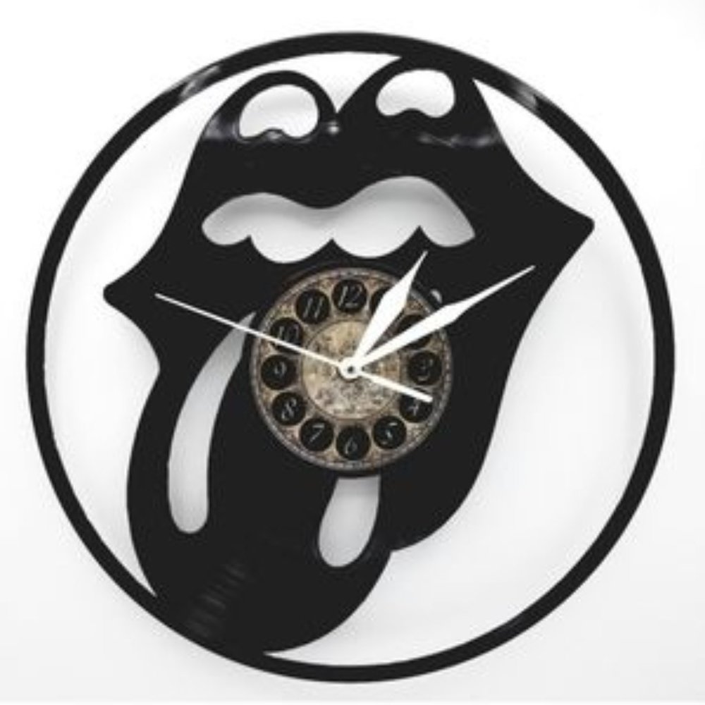 THE ROLLING STONES vinyl record clock